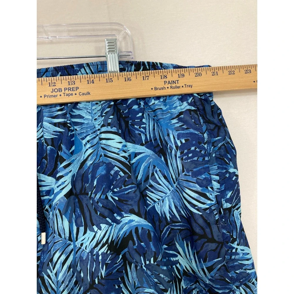 Vilebrequin Swim Trunks 5XL Blue Tropical Palm Moorea Luxury Board Shorts